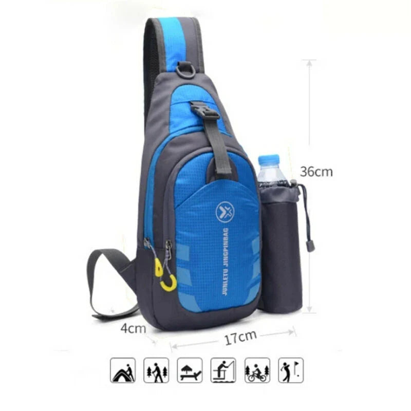 Femlion Nylon Chest Bag Crossbody for Men and Women.