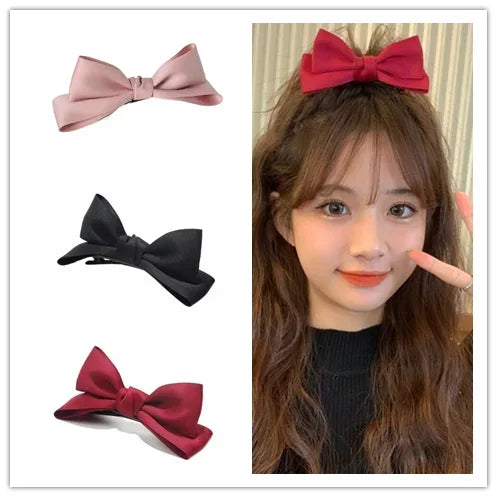 Femlion 3D Bow Hair Pin Ribbon Barrettes for Girls Women Hair Accessories