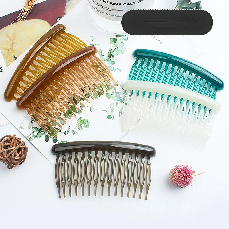 Femlion Matte Candy Color Hair Comb Clip Accessories for Women's Hairstyles