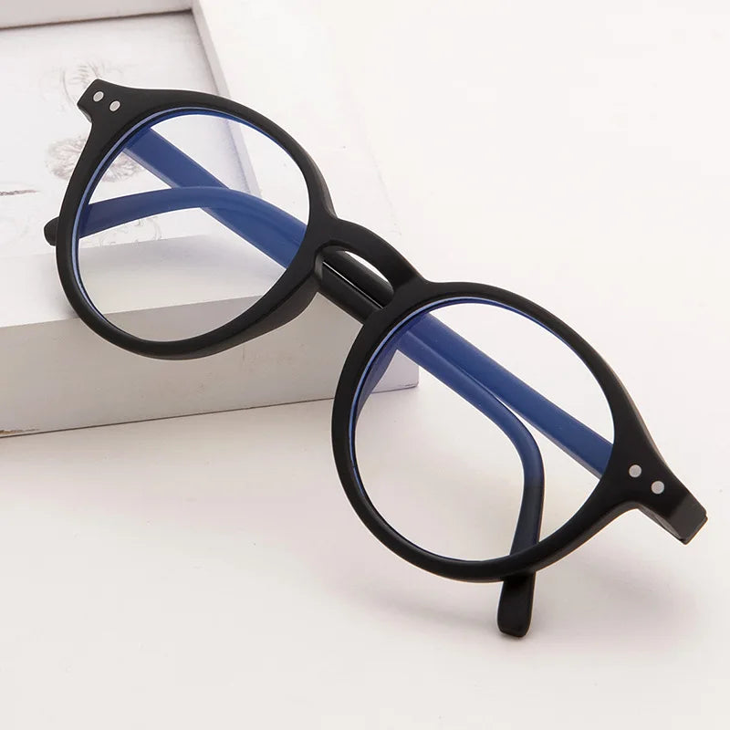 Femlion Vintage Round Frame Kids Anti-blue Light Protection Glasses