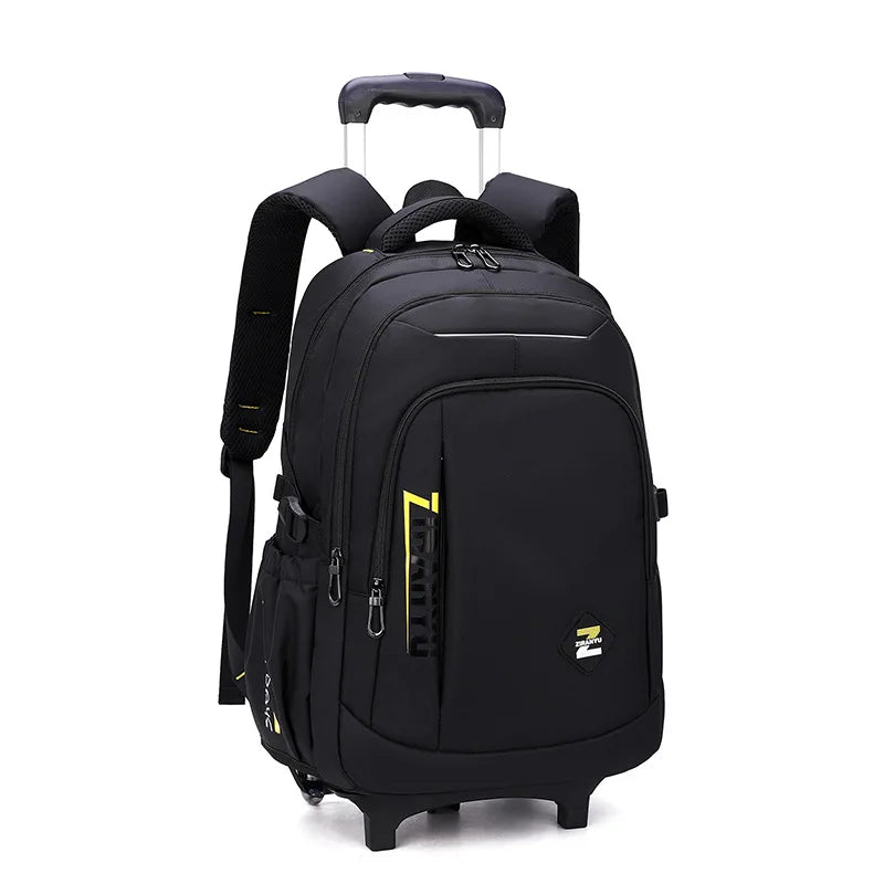 Femlion Junior High School Rolling Backpack with Wheels for Boys