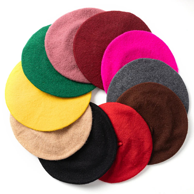 Femlion Wool Berets for Women - Stylish and Warm French Artist Hat for Autumn/Winter