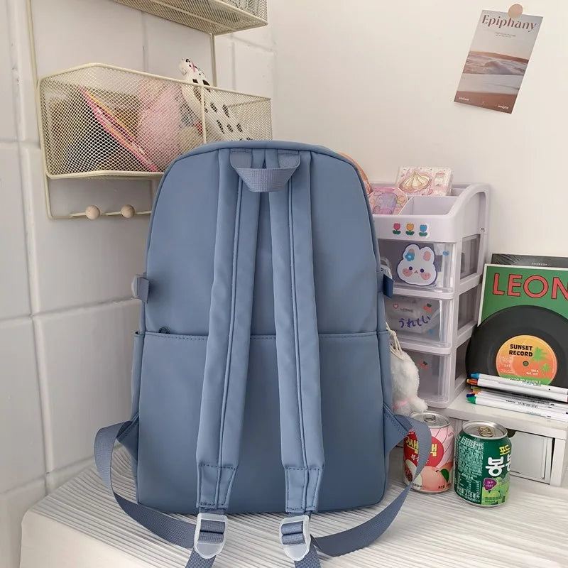 Femlion Transparent Lolita Bowtie Backpack for School and Daily Cute Style