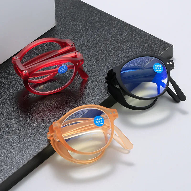 Femlion Anti-Blue-ray Folding Reading Glasses for Men and Women