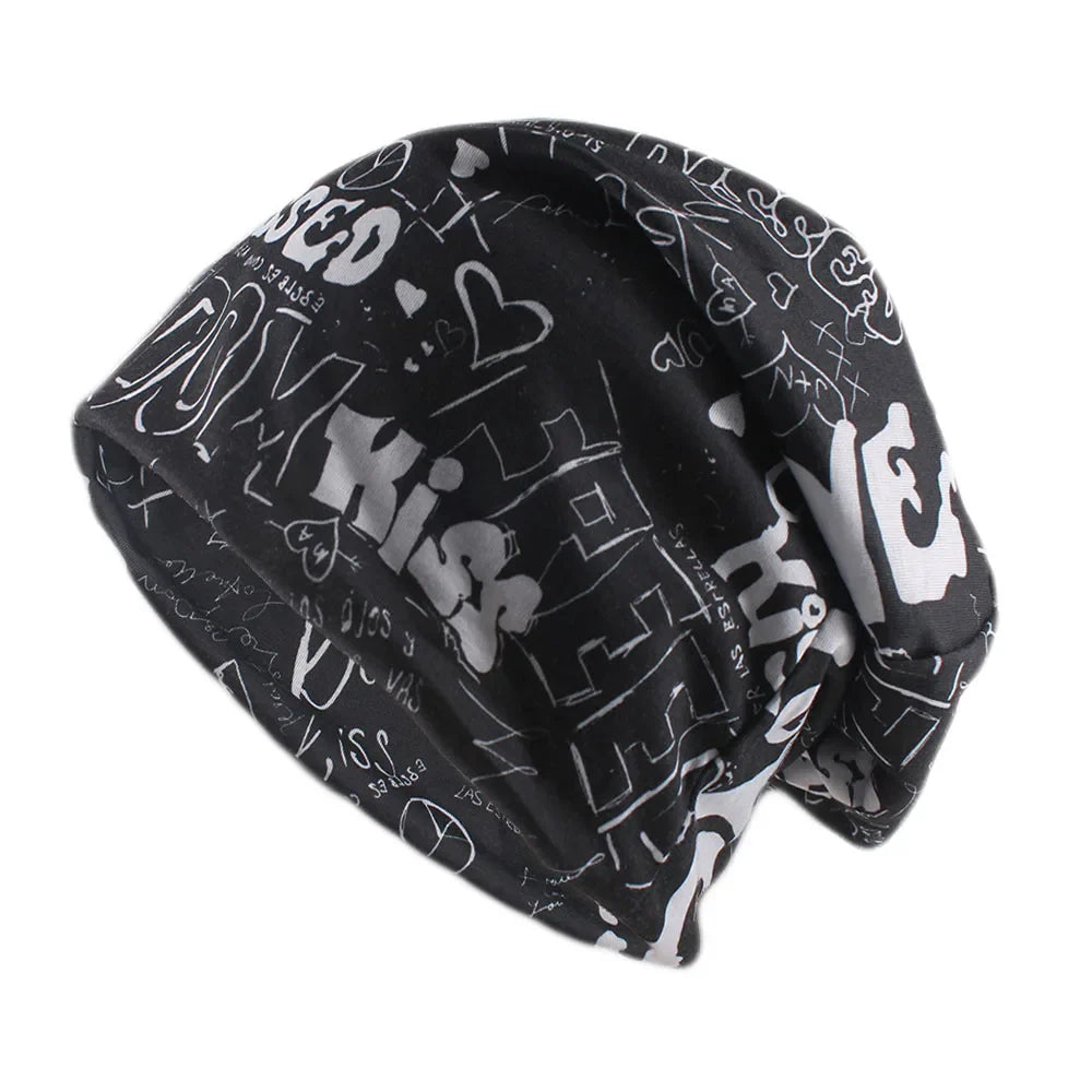 Fashionable Femlion Letter Hat Unisex Spring Skullies Outdoor Sport Hip Hop Bonnet.