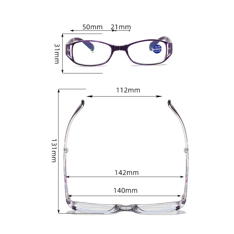 Femlion Flower Wrap Hollow Folding Presbyopic Glasses for Men and Women