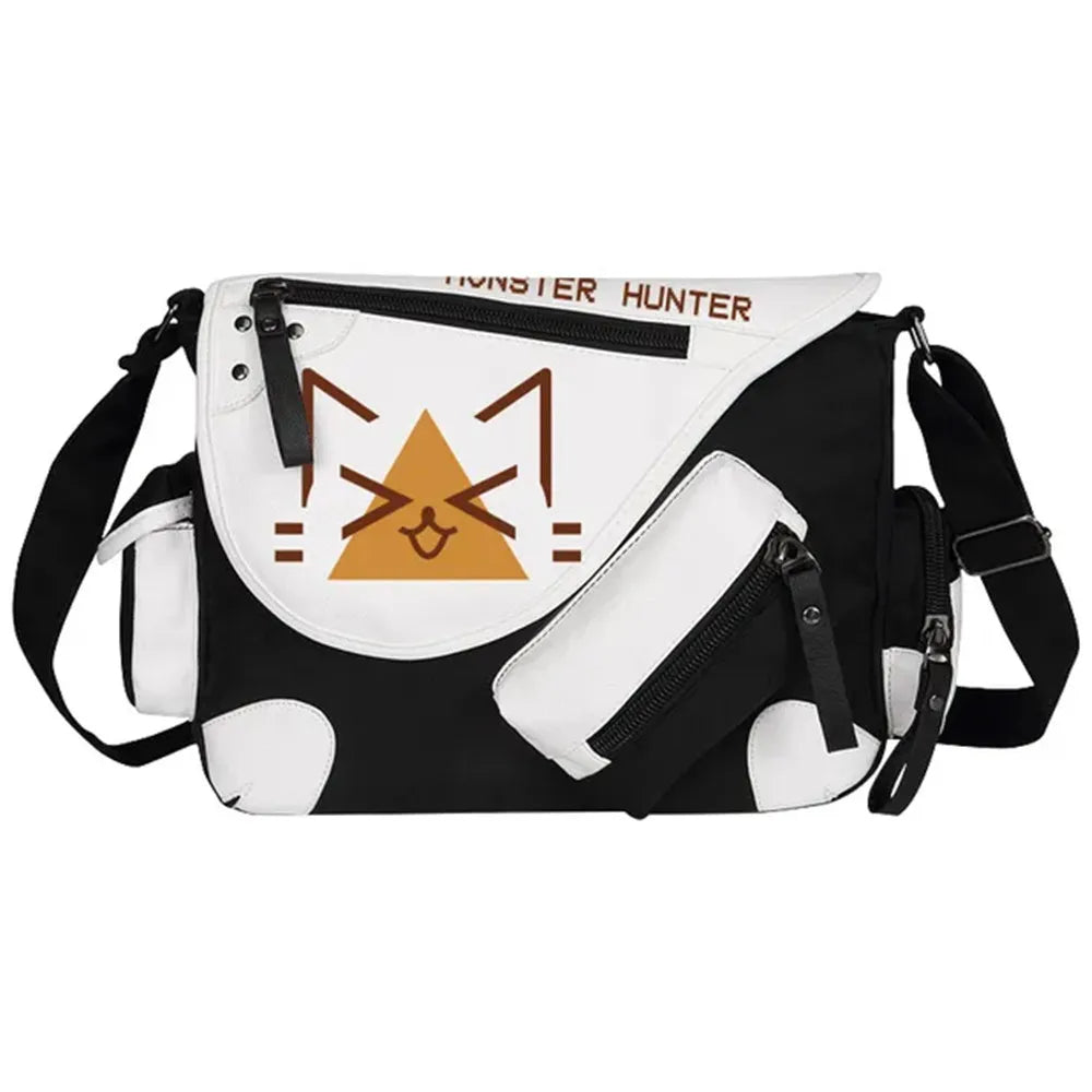 Femlion Monster Hunter Canvas Shoulder Bag Crossbody Travel Messenger Schoolbags