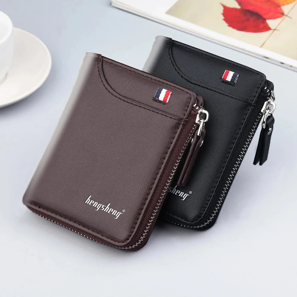 Femlion Men's Slim Wallet Coin Purse Card Holder Credit Cardholder Business Small