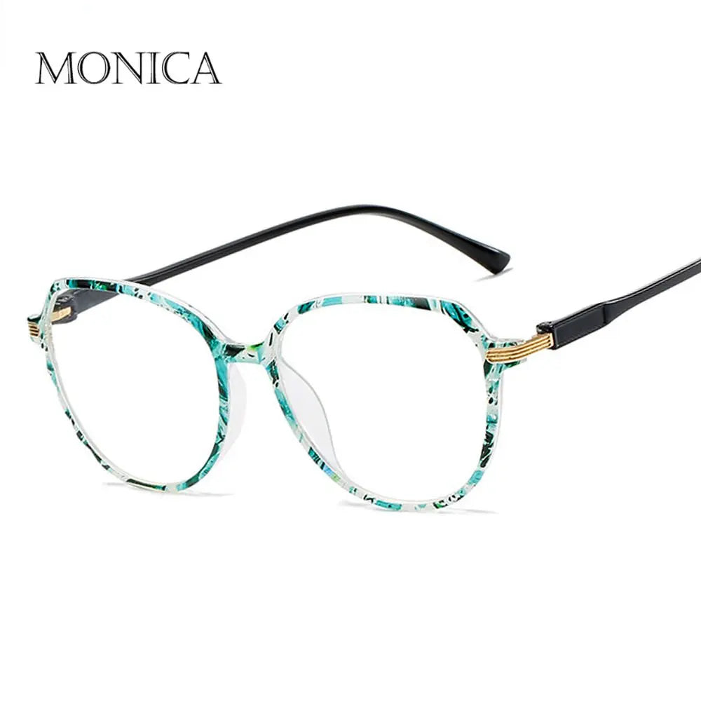 Femlion Fashion Round Printed Big Eyeglasses +1.0~4.0 Presbyopic Reading Glasses Men Women