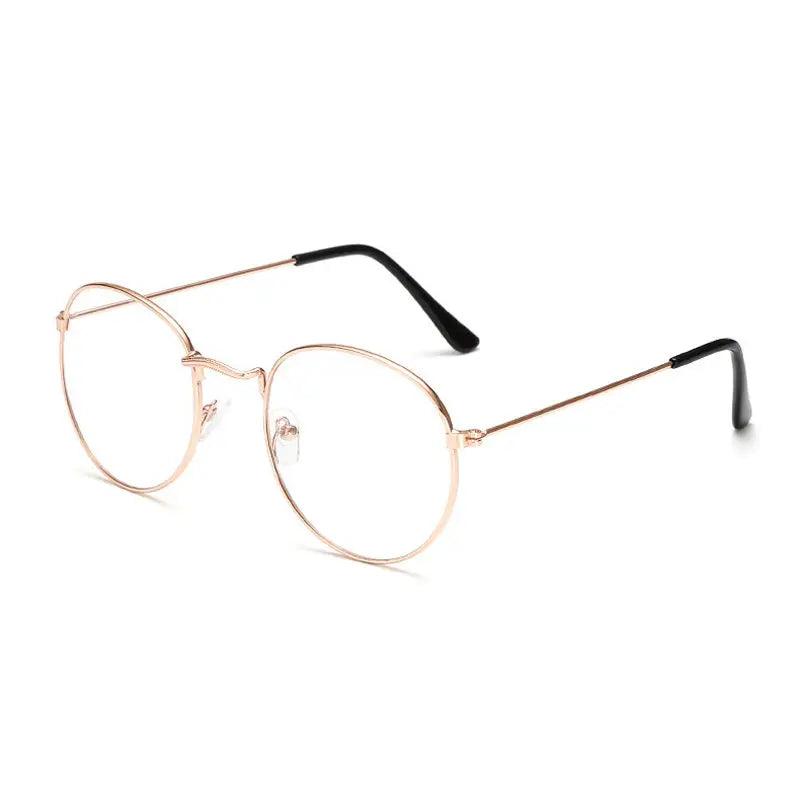 Femlion Round Metal Reading Glasses Men Women +4.0 Diopters Unisex Optical Eyeglasses