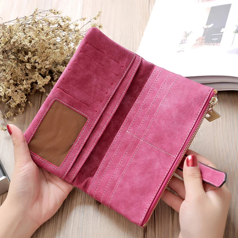 Femlion Long Clutch Wallet for Women with Card Holder and Phone Pocket