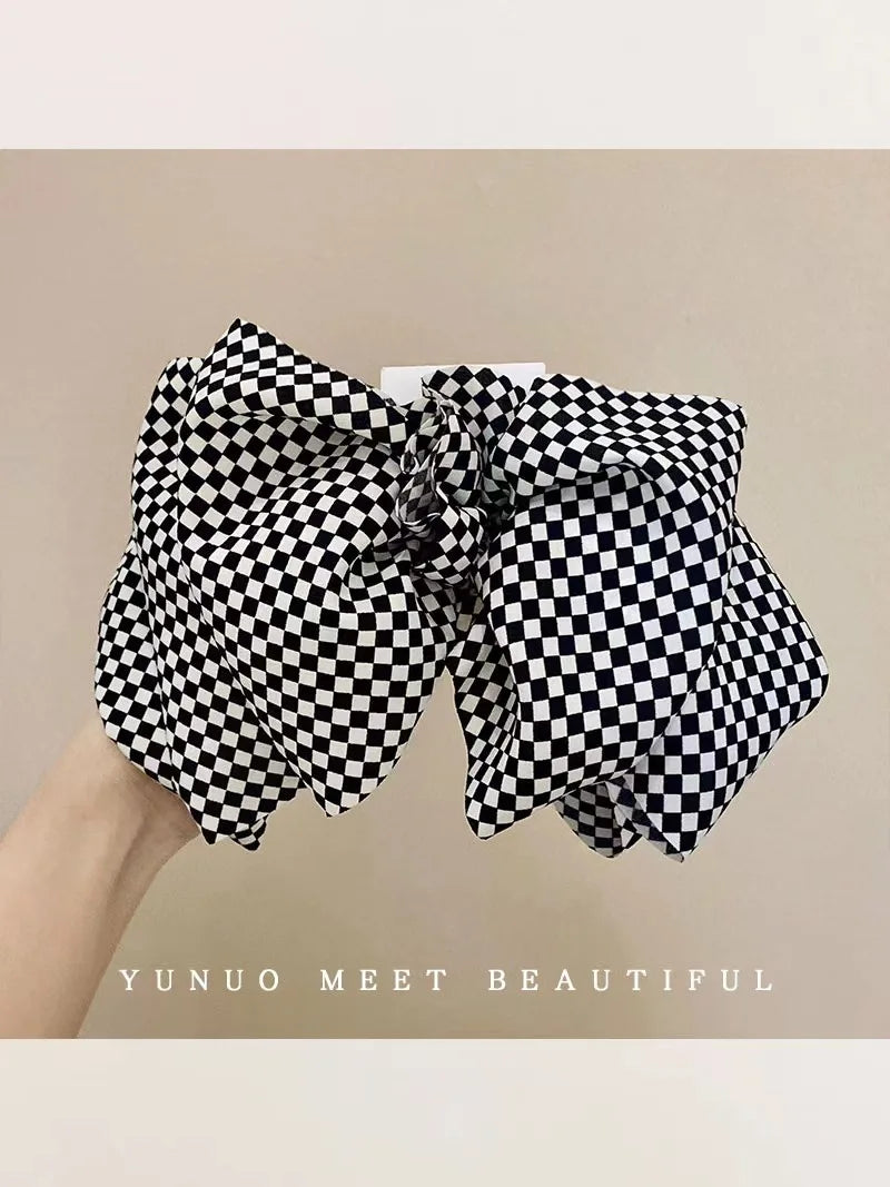 Femlion Plaid Bow Hair Pin: Elegant Big Size Spring Hair Clips for Girls and Women