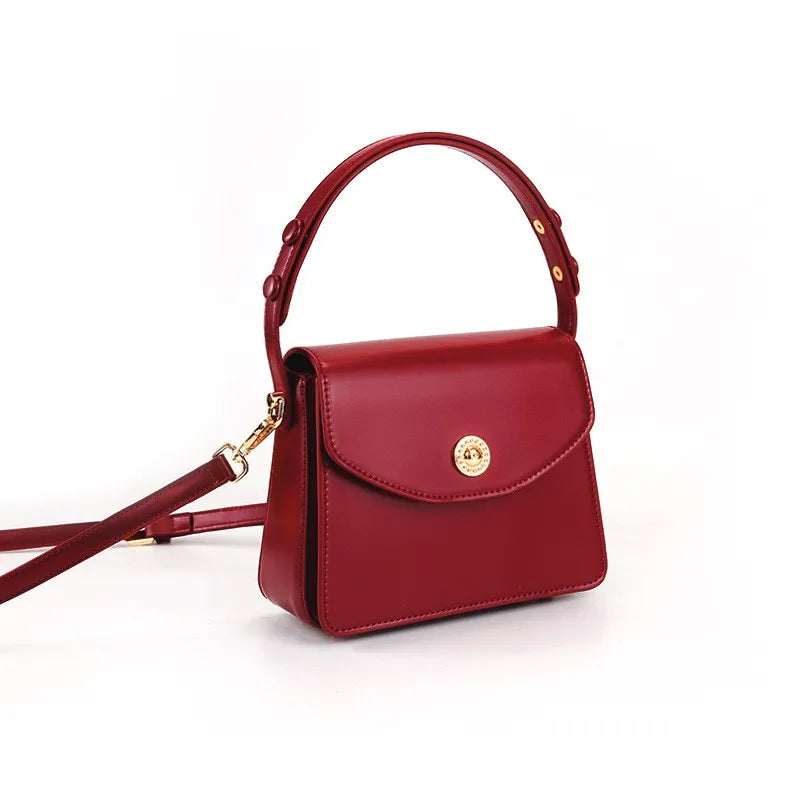 Femlion Red Party PU Leather Shoulder Bag Crossbody Luxury Designer Handbag