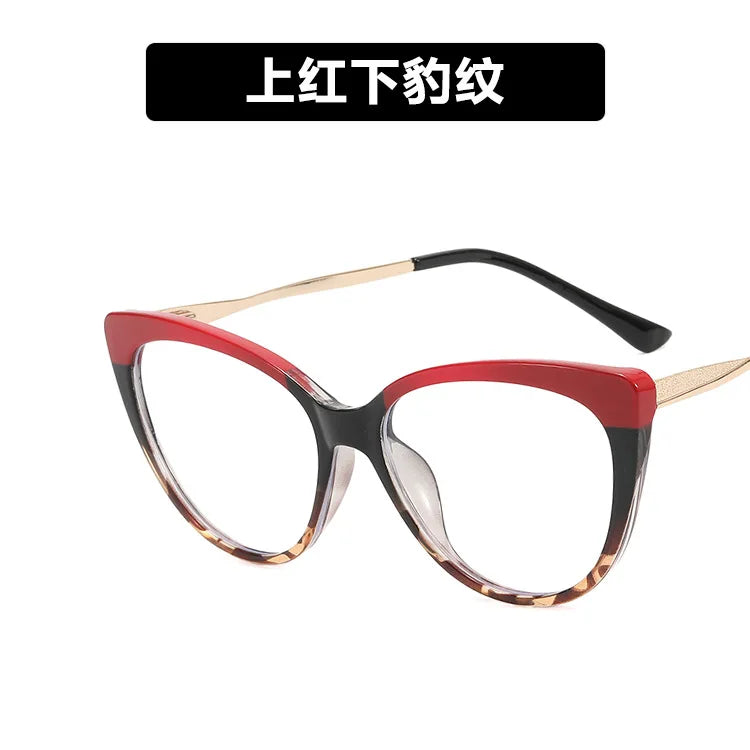 Femlion Cat Eye TR90 Glasses Frame: Anti Blue Light Vintage Clear Eyewear