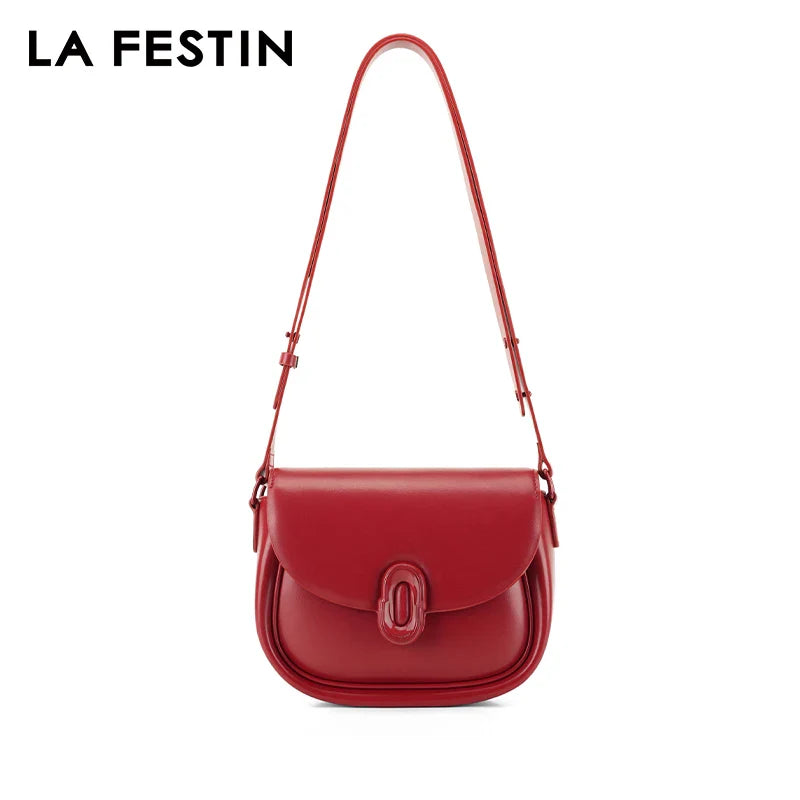 Femlion La Festin Saddle Crossbody Bag - Chic Women's Shoulder Bag for Wedding & Commuting