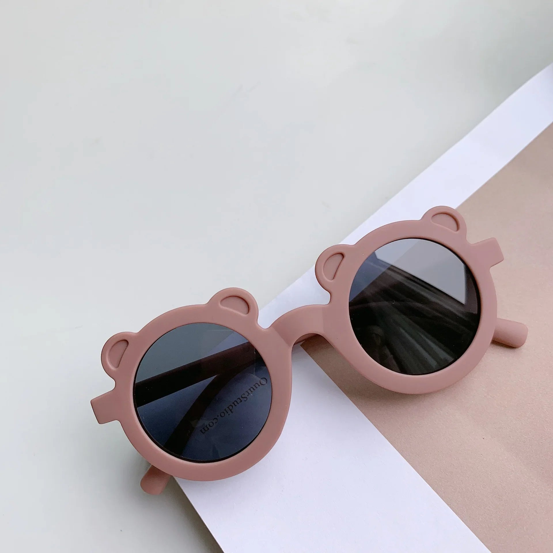 Femlion Bear Shape Kids Sunglasses Round Sun Glasses for Girls and Boys