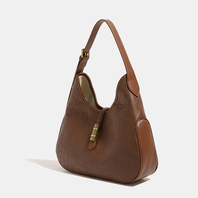 Femlion Saddle Crossbody Bag: Luxury Designer Women's Handbag in Solid Color