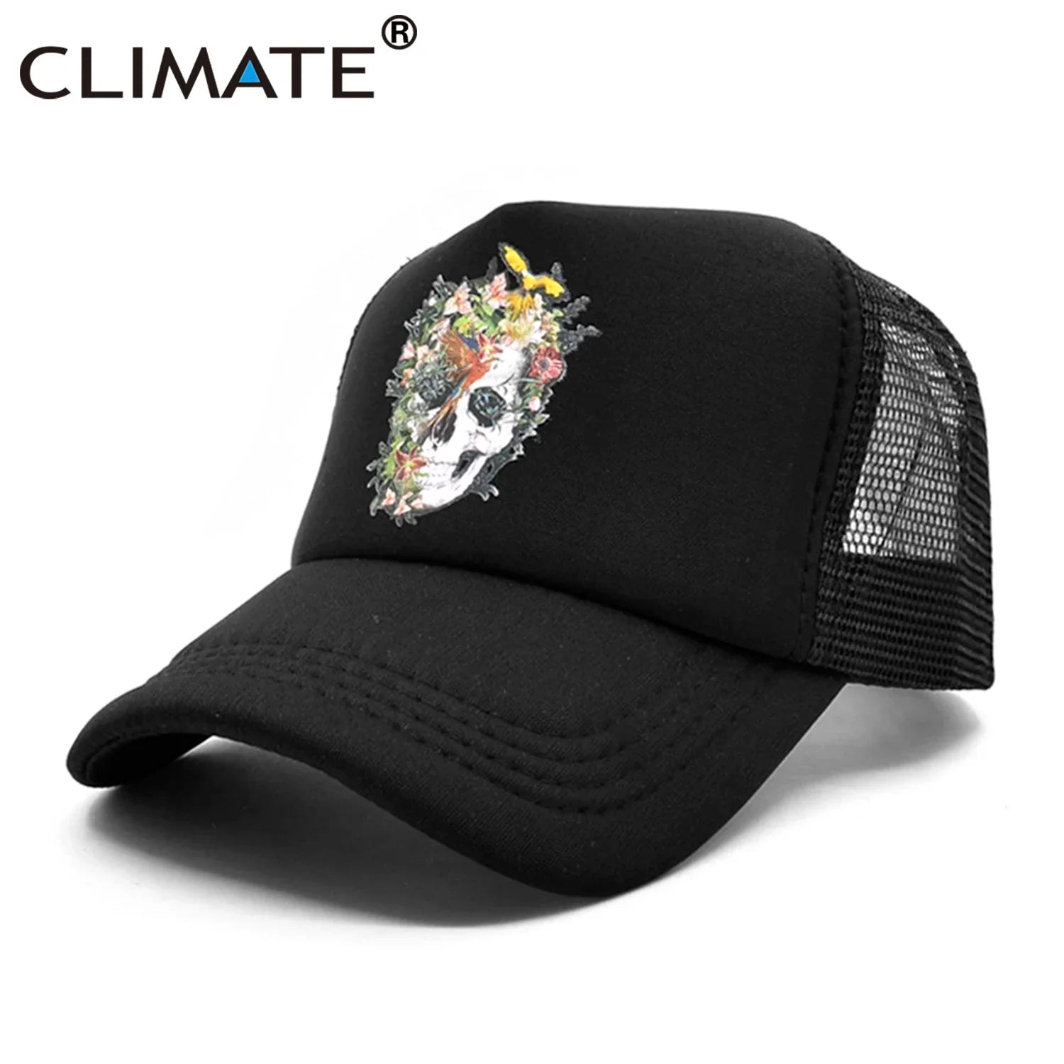 Femlion Skeleton Trucker Cap - HipHop Baseball Caps for Men