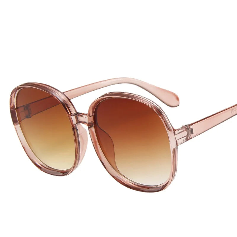 Femlion Retro Round Frame Sunglasses for Women - Oversized Designer Sun Glasses