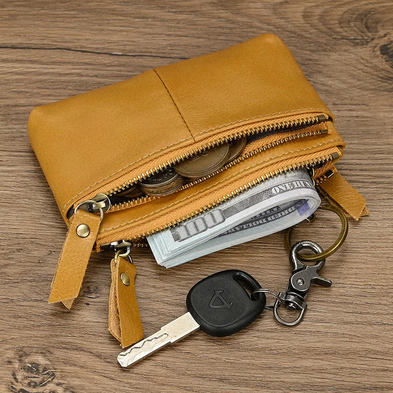 Femlion Genuine Leather Credit Card Wallet for Men and Women