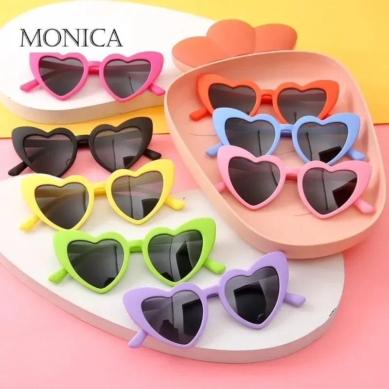 Femlion Kids Heart Shaped Sunglasses UV400 Protection