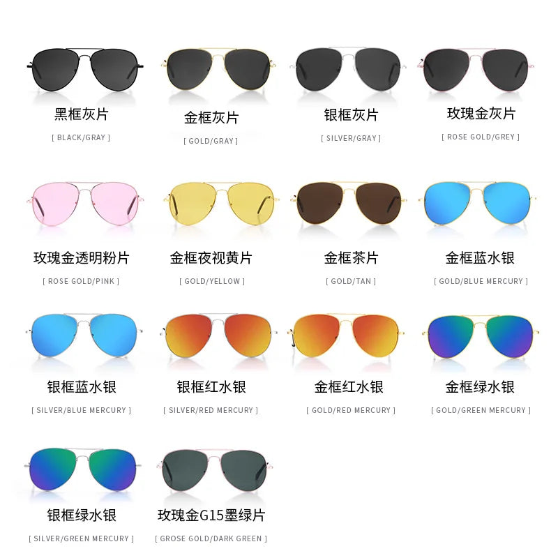 Femlion Pilot Sunglasses Vintage Unisex Designer Outdoor Driving Sun Glasses