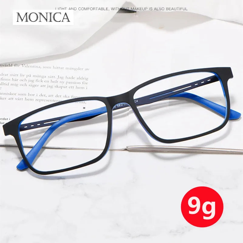 Femlion Titanium Blue Light Blocking Photochromic Reading Glasses Large Frame