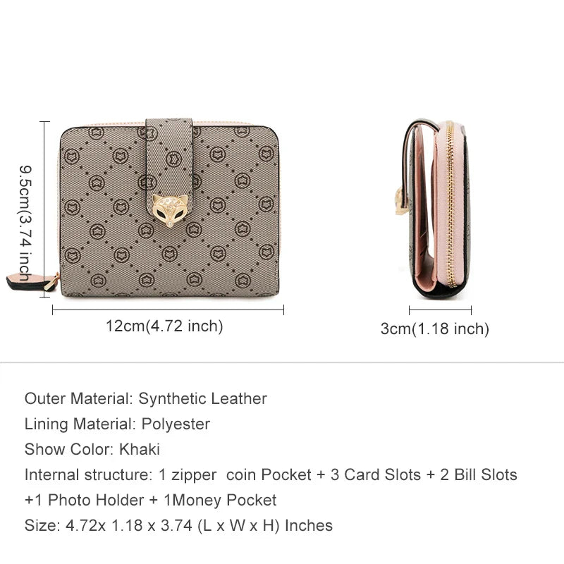 Femlion Signature Mini Wallet: Stylish PVC Money Bag & Card Holder