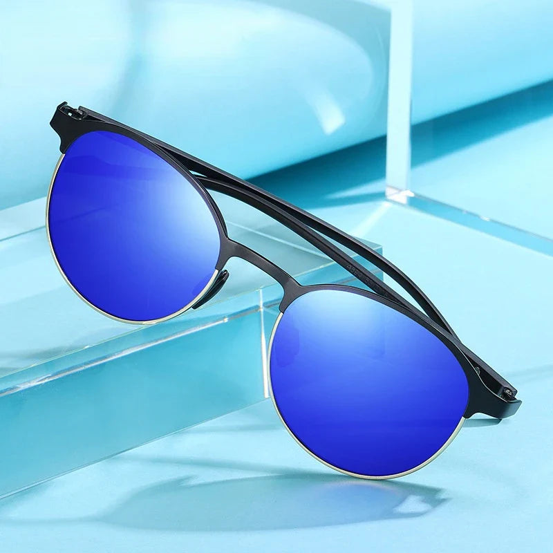 Femlion UV400 Round Metal Frame Sunglasses Female Luxury Fashion Eyewear