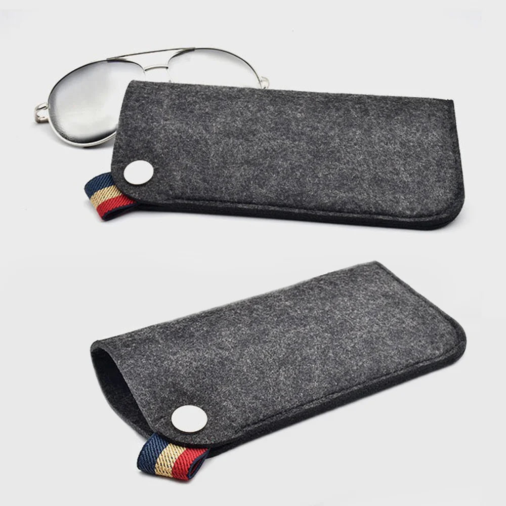 Femlion Candy Color Felt Sunglasses Case Soft Eyeglasses Bag Storage Box