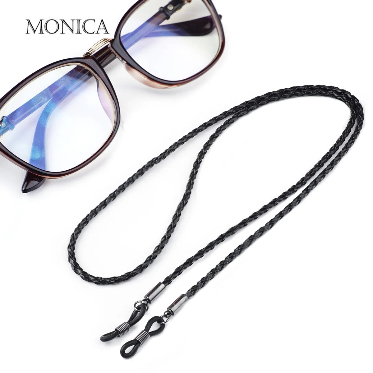 Femlion Multicolor Sunglasses Chain PU Leather Rope Non-Slip Eyeglass Accessories