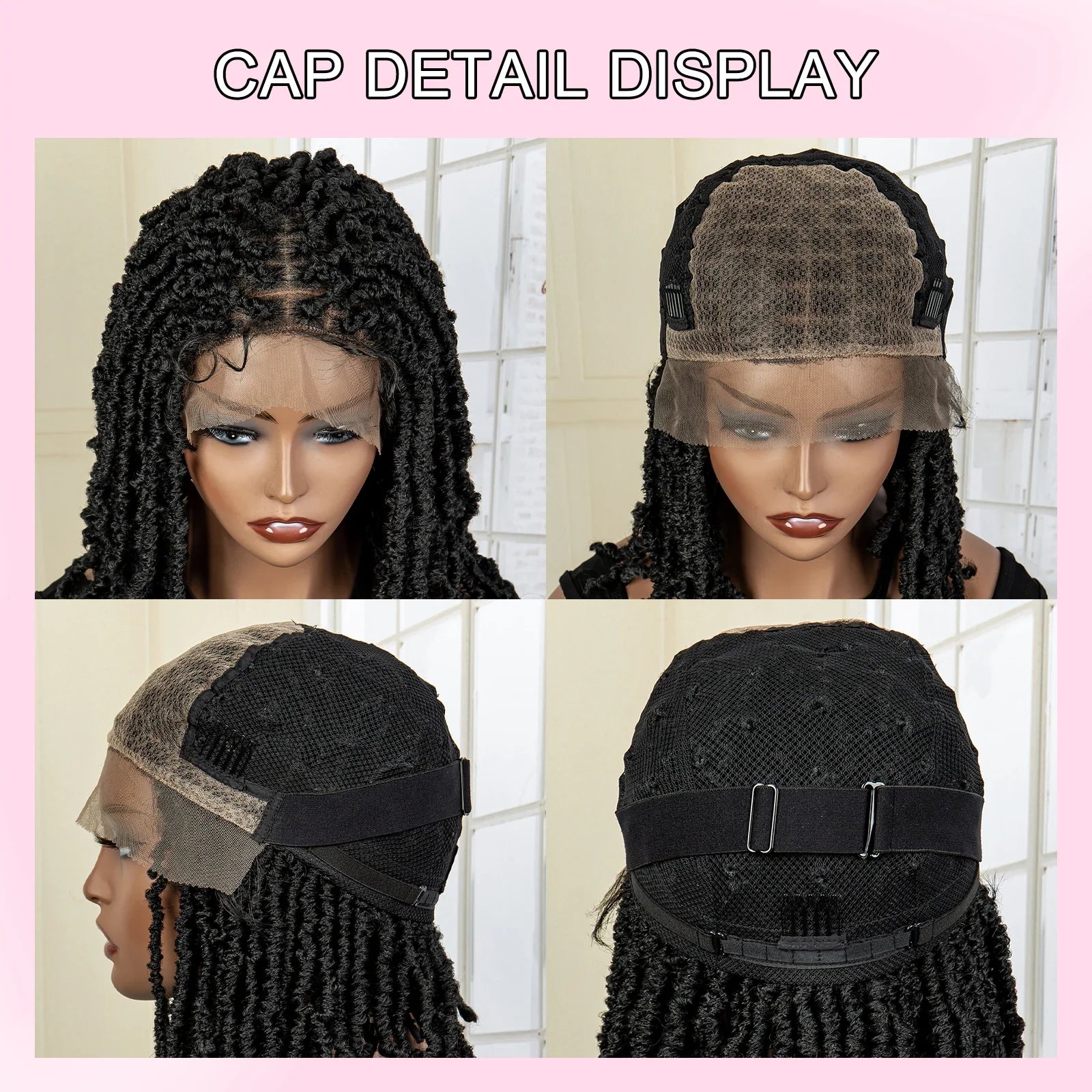 Femlion 14" Knotless Locs Crochet Braided Lace Front Wig for Black Women