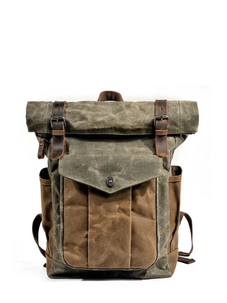 Femlion Vintage Canvas Backpack: Luxury Men's Travel Daypack, Waterproof & Large