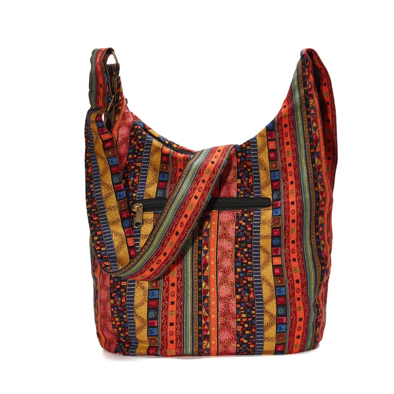 Femlion Bohemian Style Vintage Shoulder Bag - Quality Crossbody Messenger with Adjustable Strap