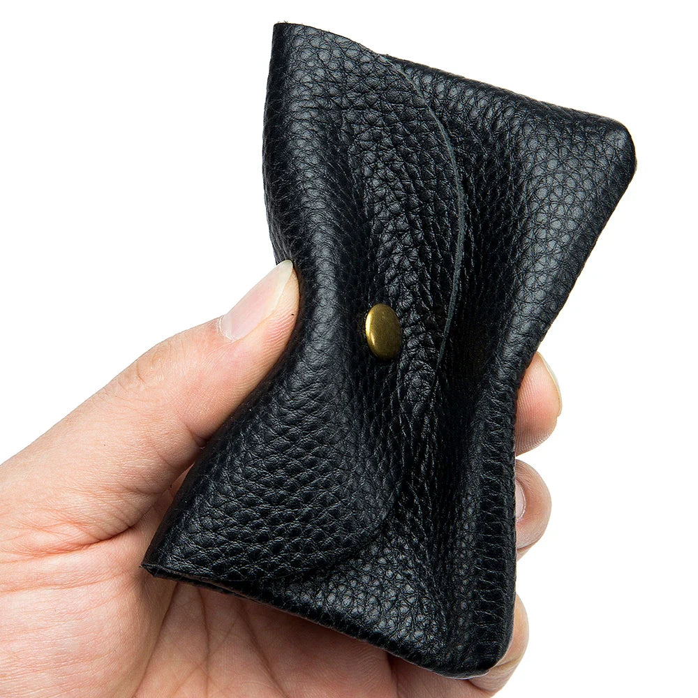 Femlion Slim Leather Card Holder Wallet for Men and Women