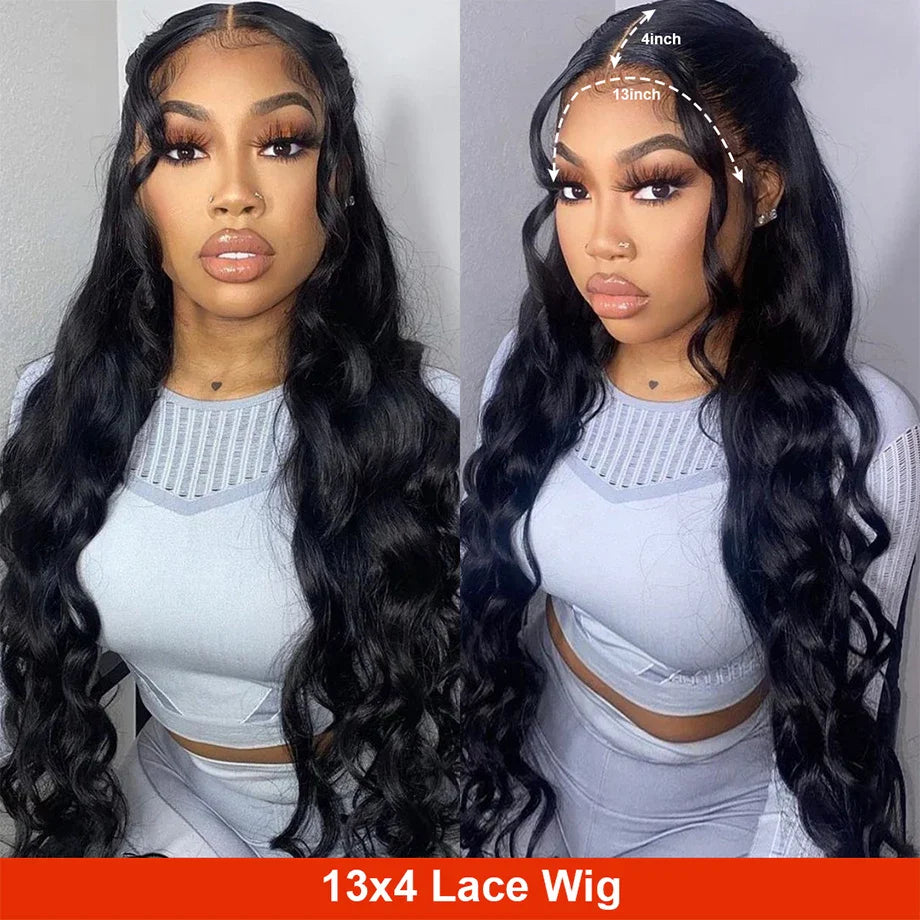 Femlion 13x6 Body Wave Remy Human Hair Lace Front Wig