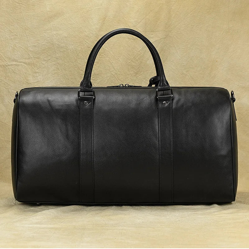 Femlion Duffle Bag: Premium Leather Unisex Weekender Travel Handbag