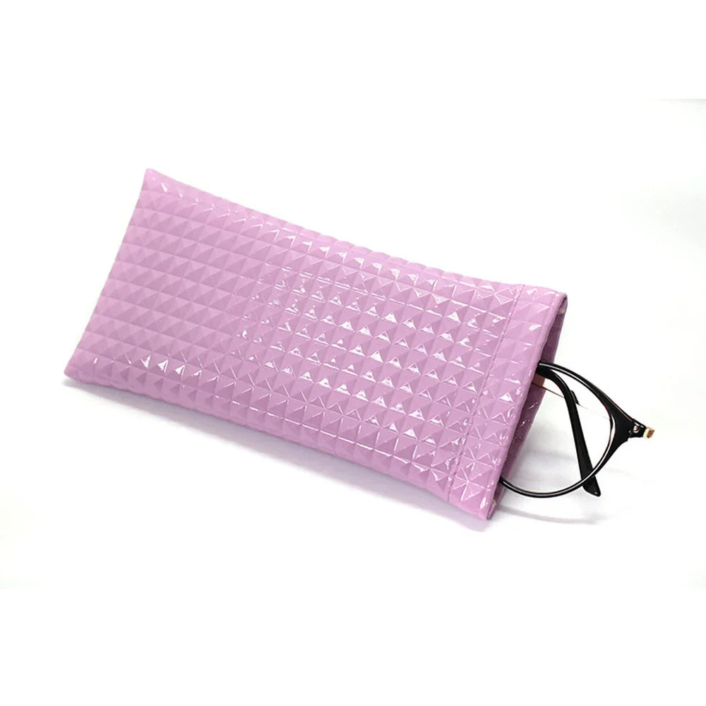 Femlion Sunglasses Bag: PU Leather Case & Mobile Phone Wallet in Candy Colors