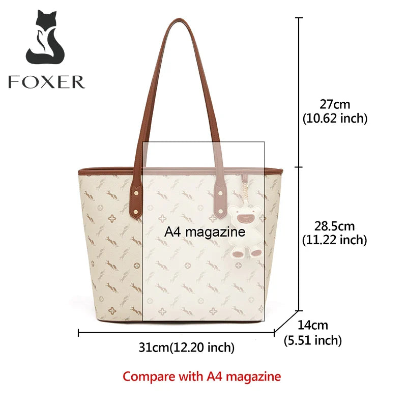 Femlion Women's Fashion High Capacity Tote Bag: Stylish Shoulder Handbag for Office & Travel