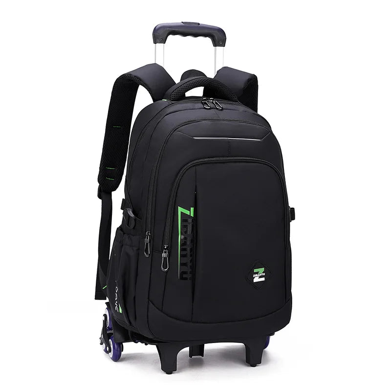 Femlion Junior High School Rolling Backpack with Wheels for Boys