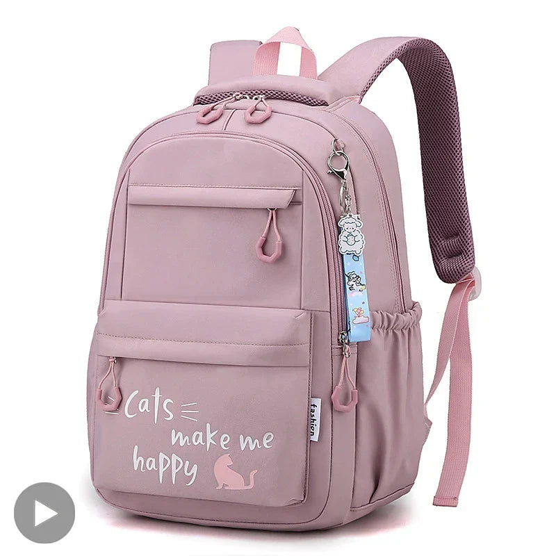 Femlion Pink School Bag Backpack for Teen Girls and Kids