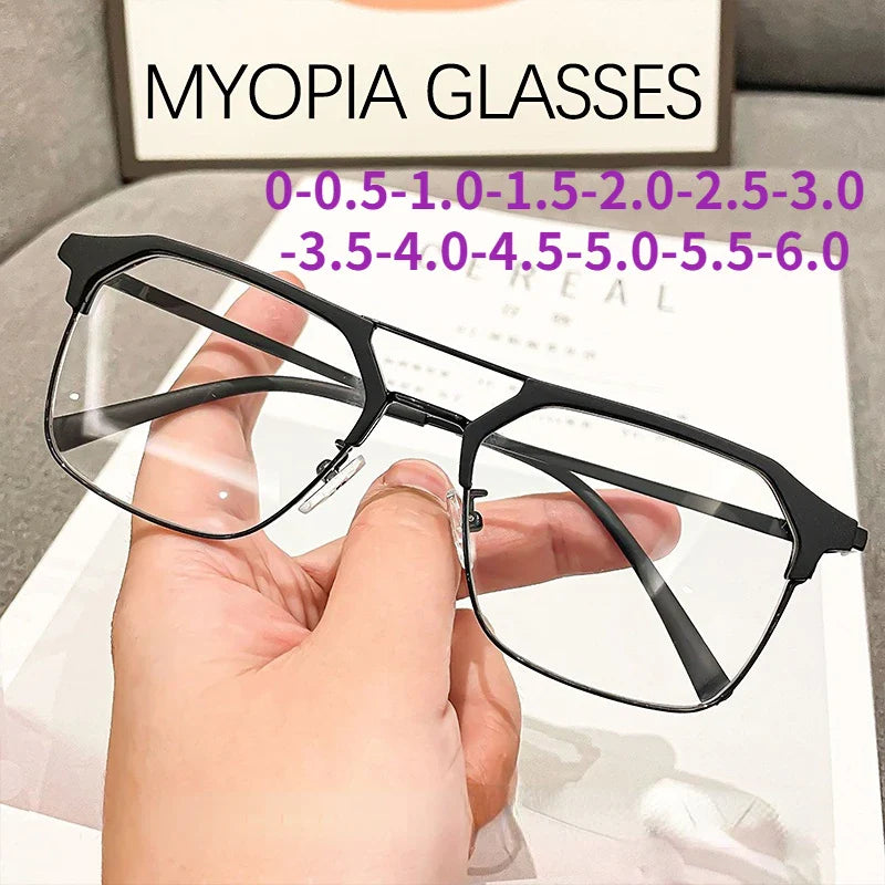 Femlion Oversize Anti Blue Light Myopia Glasses Unisex Optical Eyewear