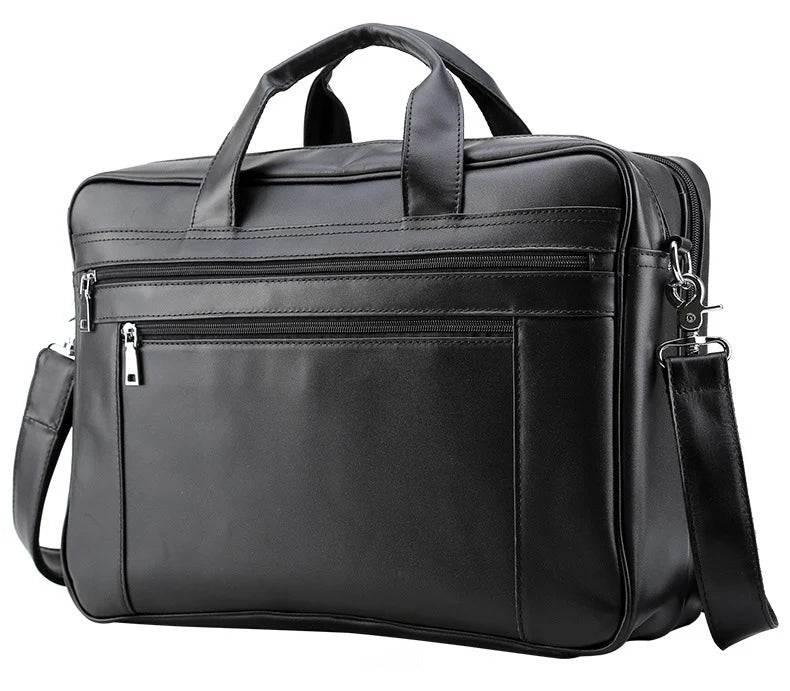 Femlion Men's Leather Laptop Briefcase for Business and Documents