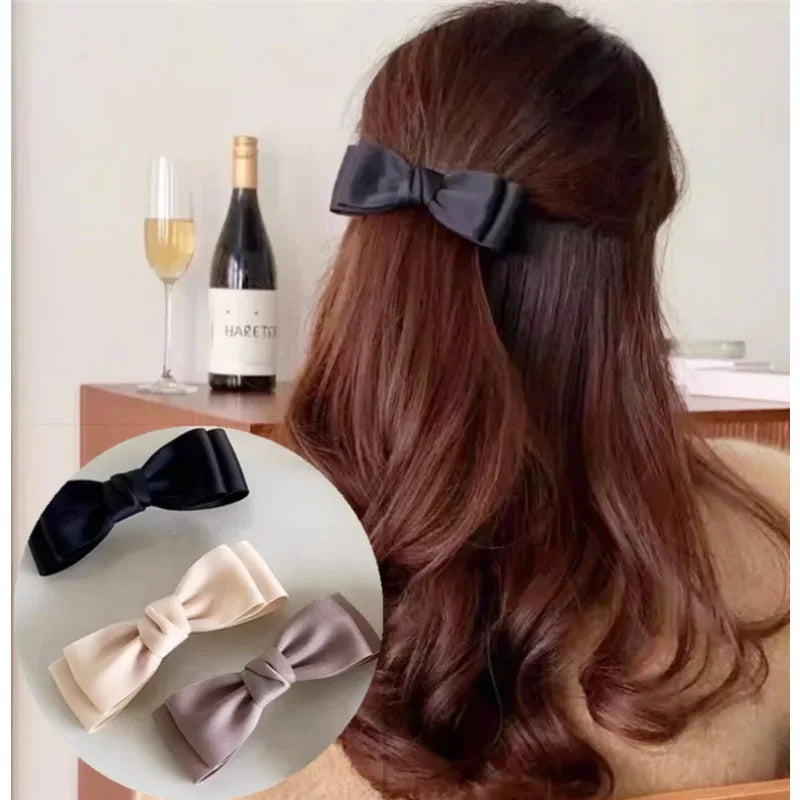 Femlion Elegant Bow Hair Clips for Girls ��� Simple Spring Barrettes Hair Accessories