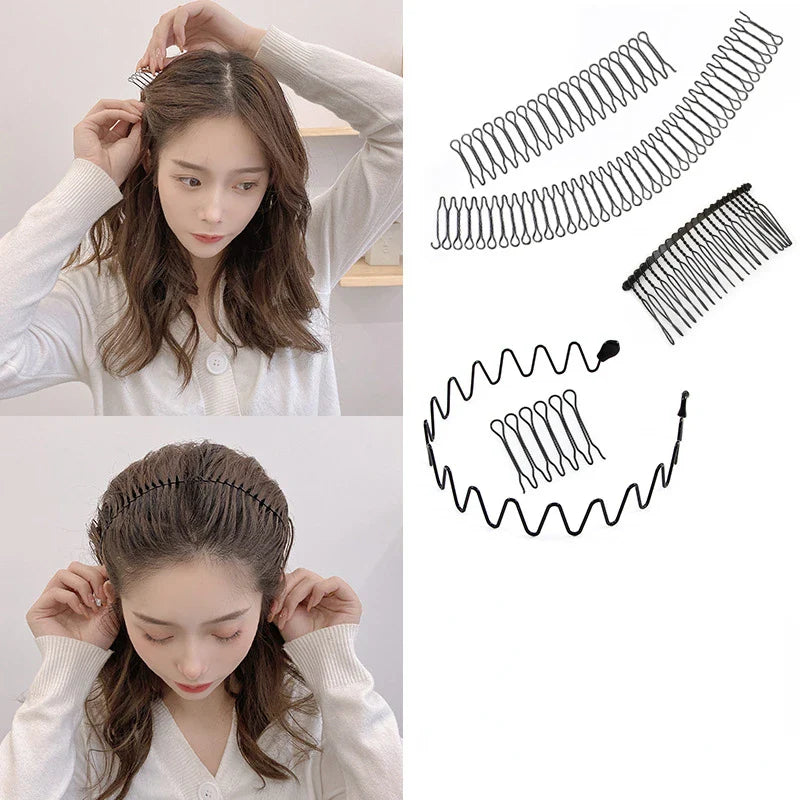 Femlion Hairpin Organizer for Women - Invisible Hair Fixing Tool with Comb