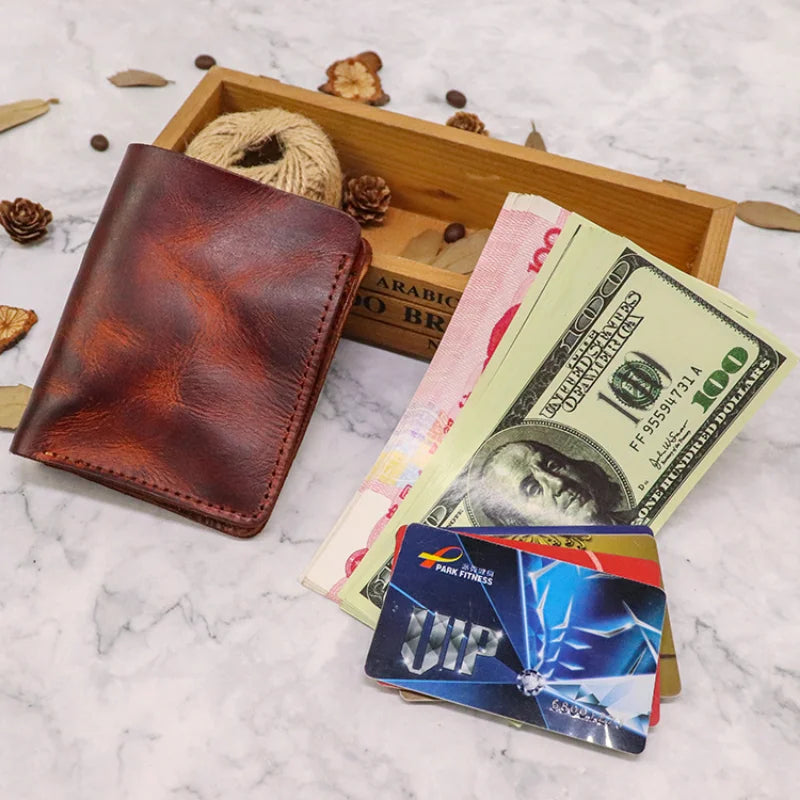 Femlion Minimalist Hand-Painted Leather Wallet