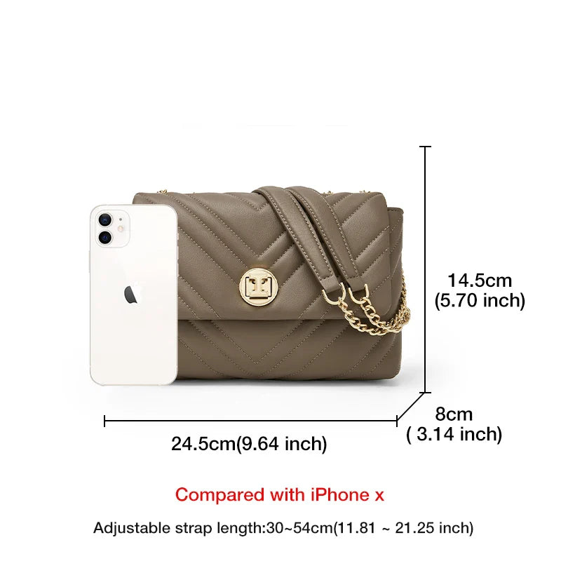 Femlion Luxury Split Leather Crossbody Bag: Premium Quality for Stylish Women