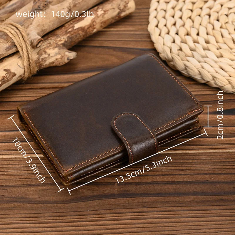 Femlion RFID Leather Men's Wallet: Secure & Stylish Accessory for Business