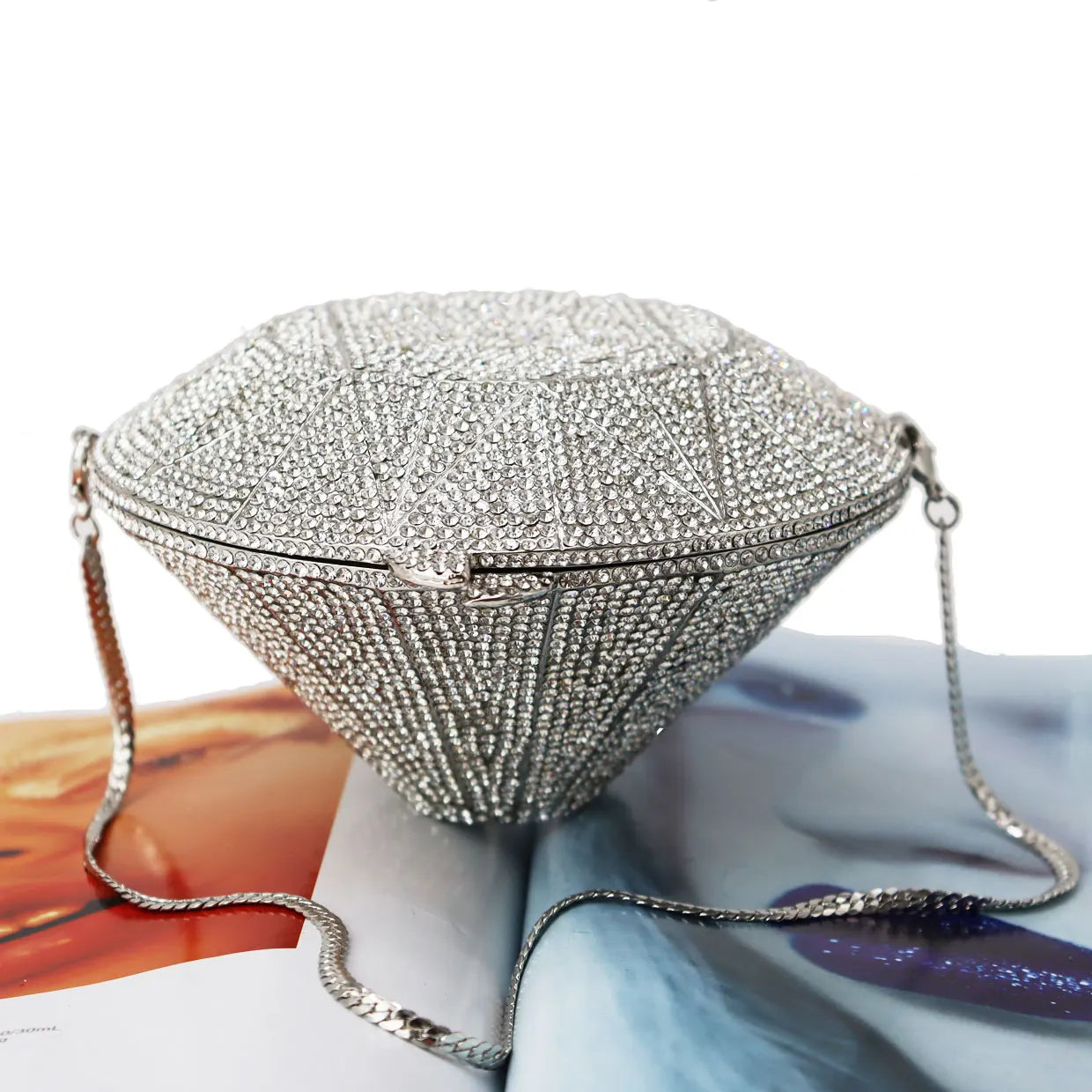 Femlion Diamond Crystal Geometric Clutch Evening Bag Luxury Brand Fashion Handbag