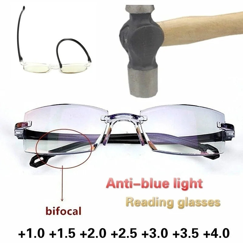 Femlion Anti Blue Light Bifocal Reading Glasses +1.0 To +4.0